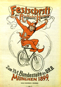 link=Festschrift des Radfahr-Humor zum XVI. Bundestage des D. R. B. zu München 1899